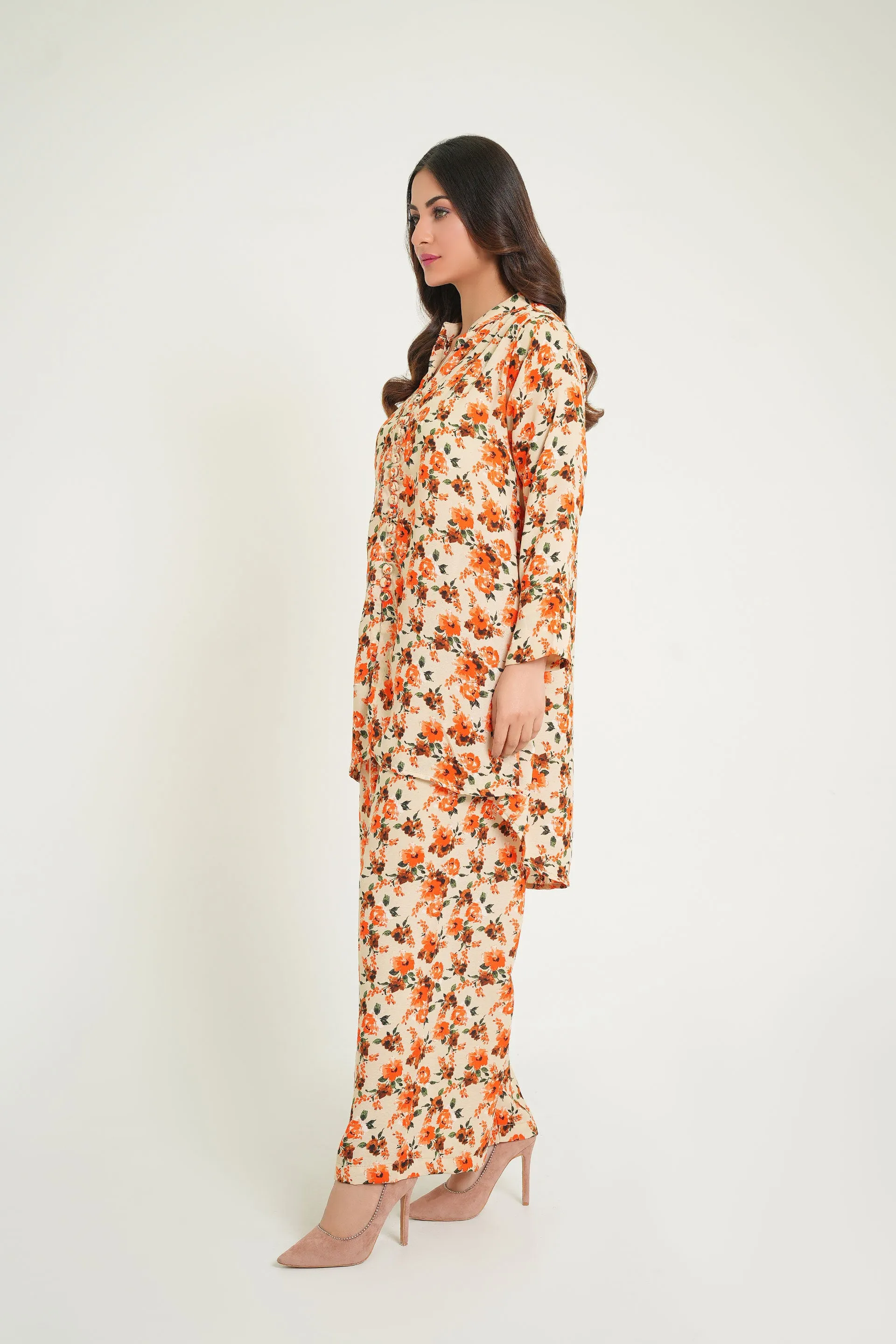 Floral Elegance Printed 2-Piece Suit