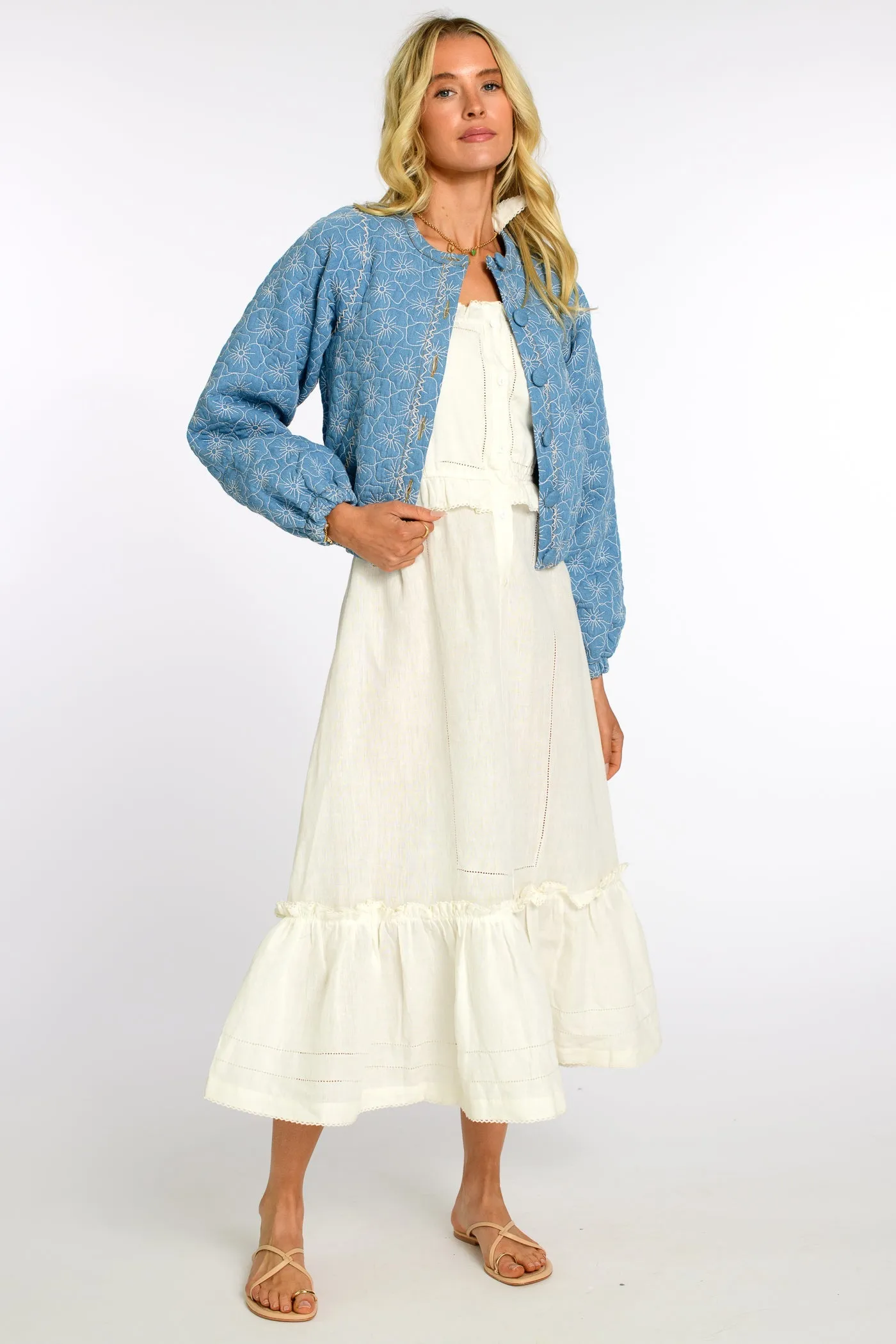 Frankie Bomber in Denim by Elizabeth James