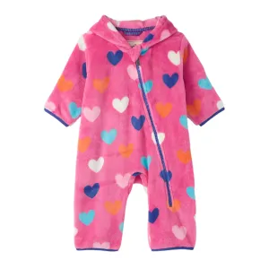 Fuzzy Fleece Baby Bundler - Hearts