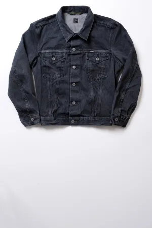 GD211 SLIM TRUCKER JACKET | Washed 13 Oz Selvedge Denim - Ash Black