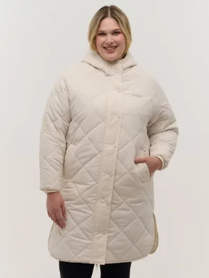 Genie Diamond Quilted Midi Parka