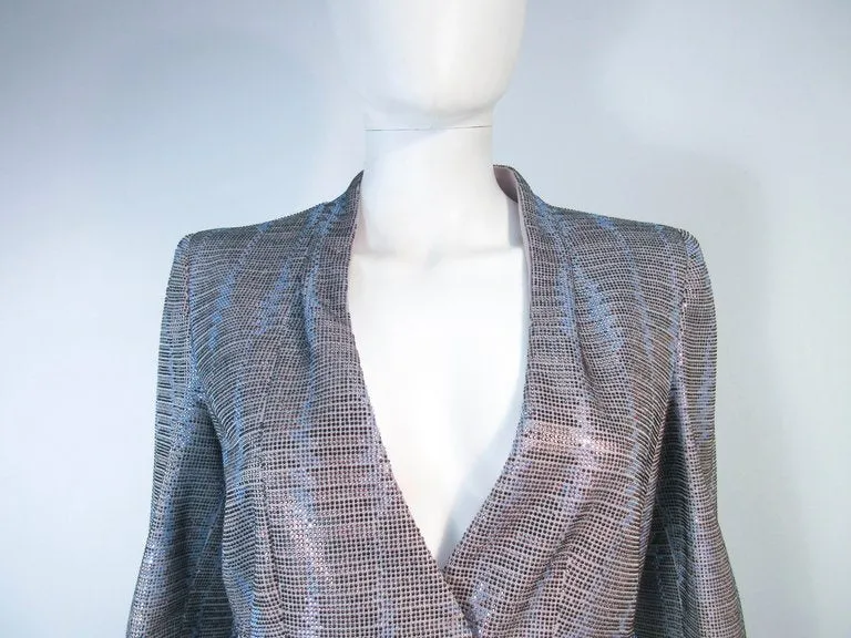 GIORGIO ARMANI Blue Silver Grey Rhinestone Jacket