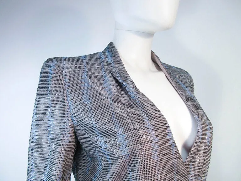 GIORGIO ARMANI Blue Silver Grey Rhinestone Jacket