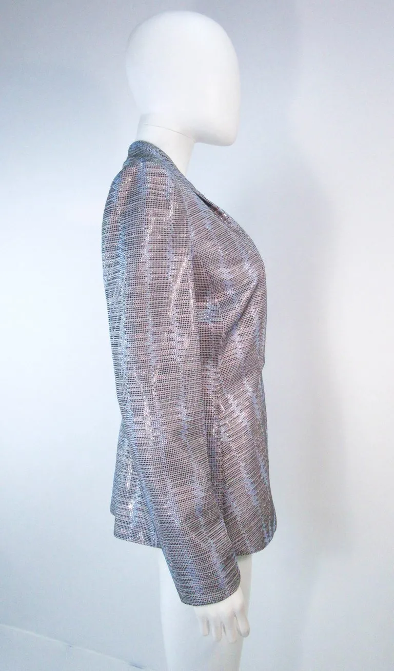 GIORGIO ARMANI Blue Silver Grey Rhinestone Jacket