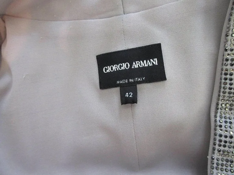 GIORGIO ARMANI Blue Silver Grey Rhinestone Jacket