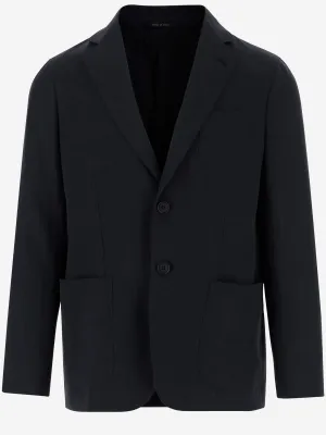Giorgio Armani Single Breasted Linen Blazer