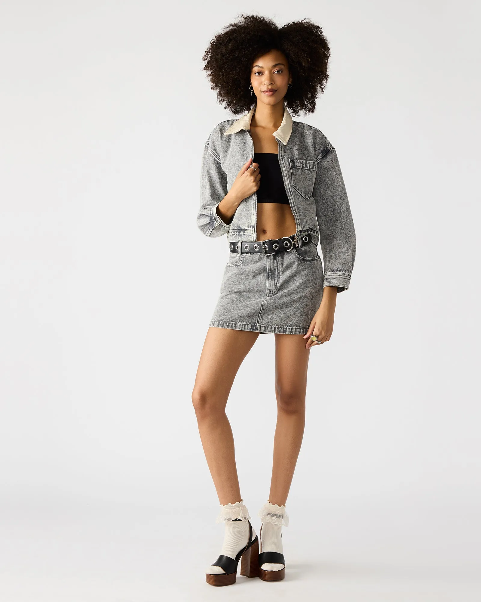 GLACIA DENIM JACKET LIGHT GREY