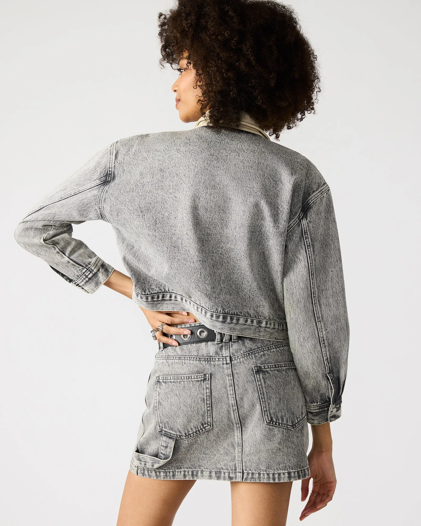 GLACIA DENIM JACKET LIGHT GREY
