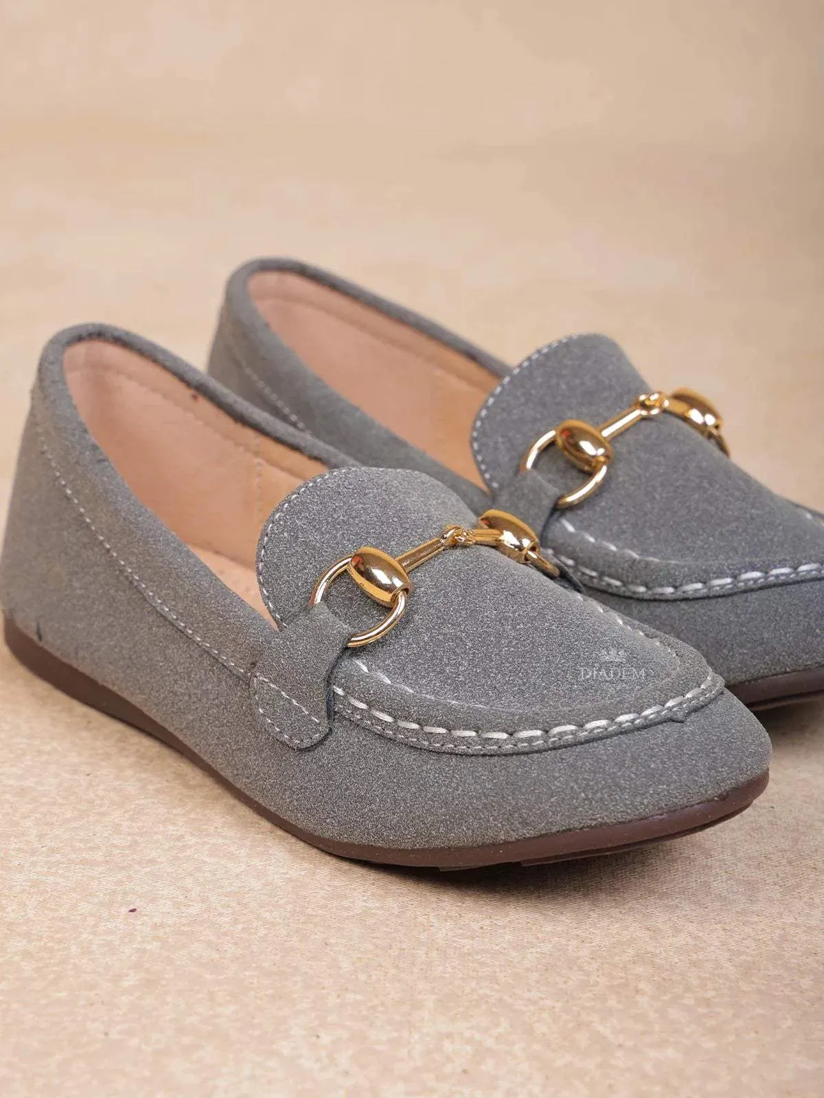 Grey Casual Loafers for Boys