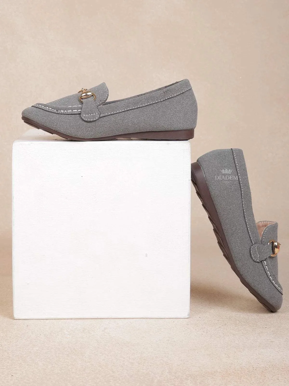 Grey Casual Loafers for Boys