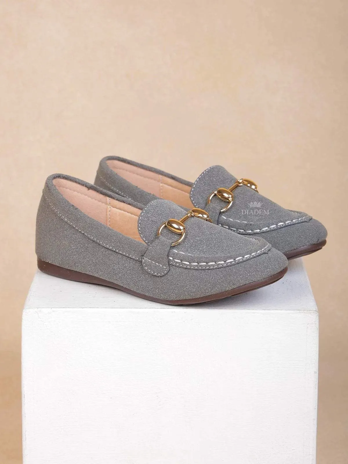 Grey Casual Loafers for Boys