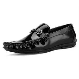 Handmade Cow Leather Bit Loafers for Men