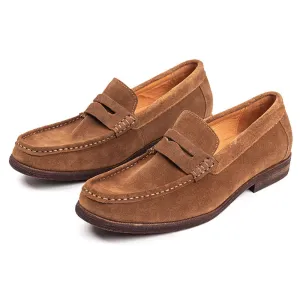 Handmade Full Grain Leather Suede Casual Loafers