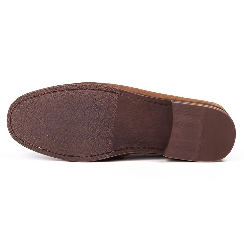Handmade Full Grain Leather Suede Casual Loafers