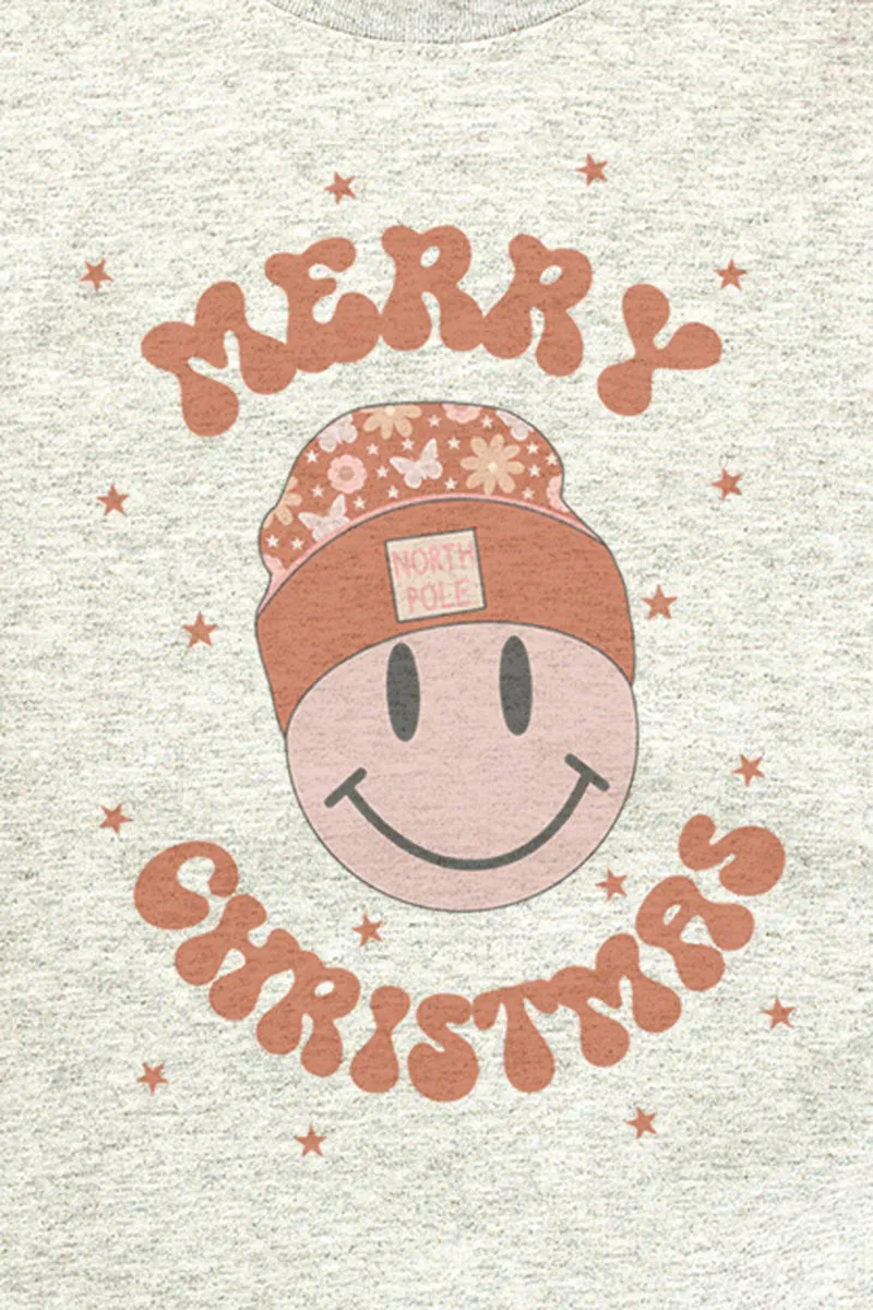 Happy Face Merry Christmas Unisex NuBlend Crew Sweatshirt
