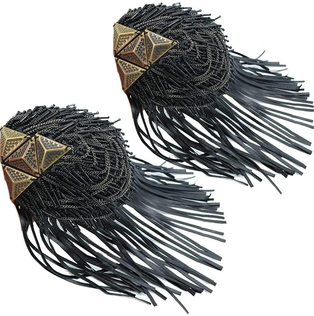 Heavy Metal n' Leather Shoulder Epaulets