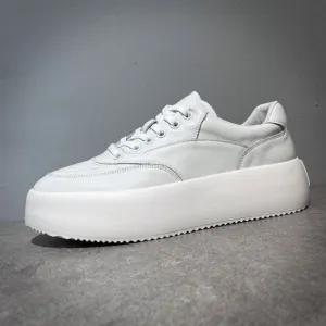 Height Increasing Loafers White Mens  Shoes