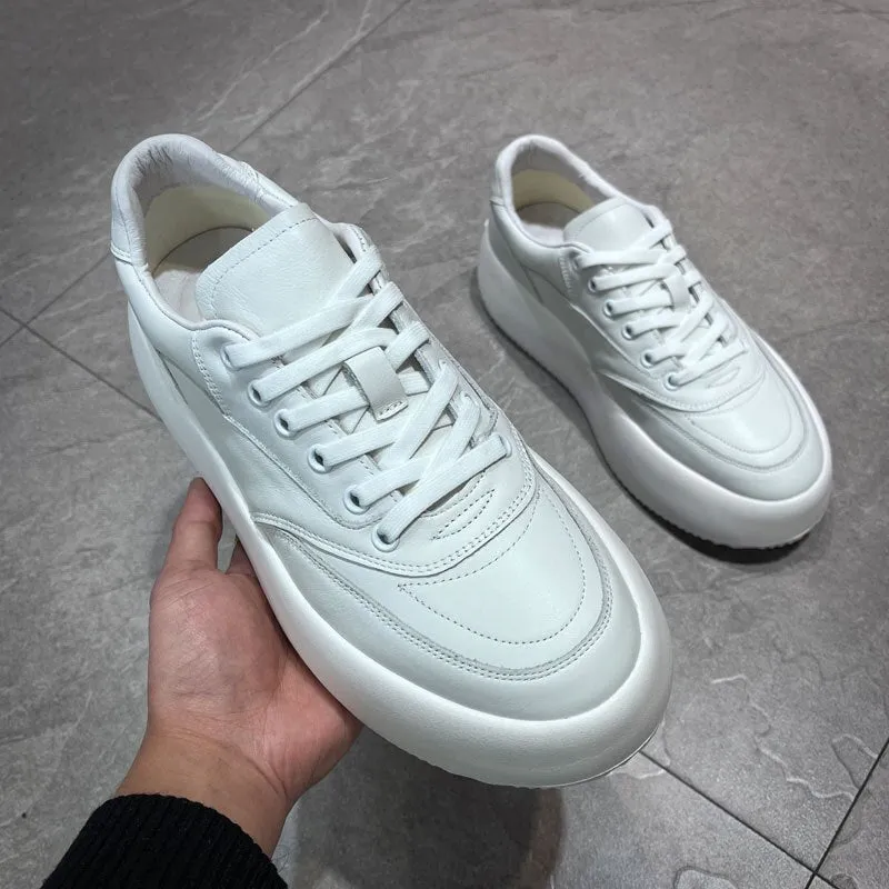 Height Increasing Loafers White Mens  Shoes