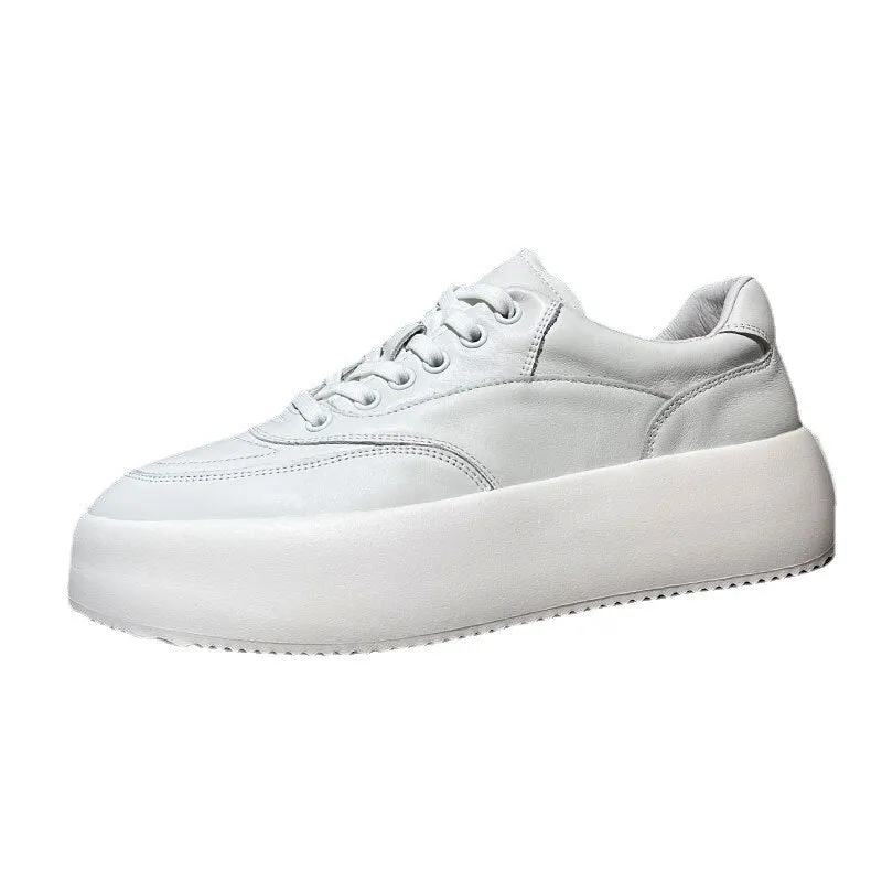 Height Increasing Loafers White Mens  Shoes