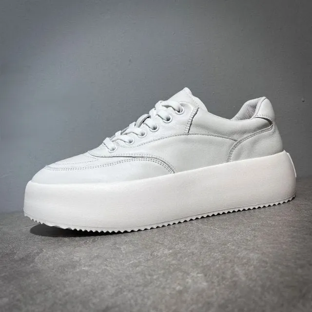 Height Increasing Loafers White Mens  Shoes