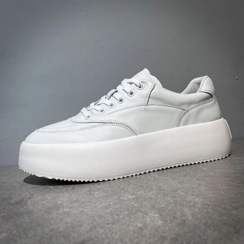 Height Increasing Loafers White Mens  Shoes
