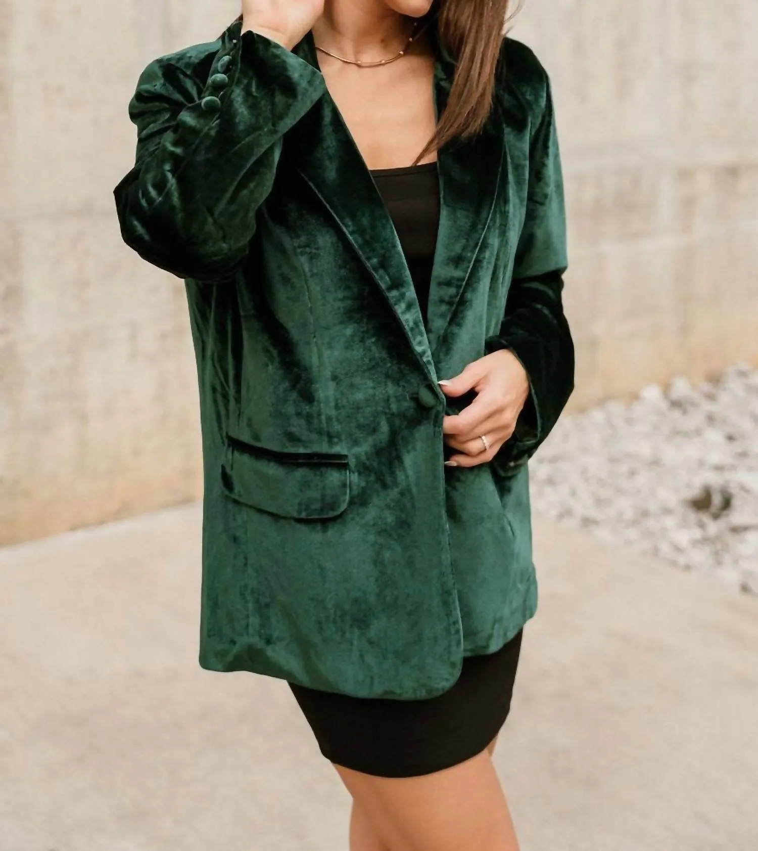 Her Entire Name Says Grace - Juliana Velvet Blazer