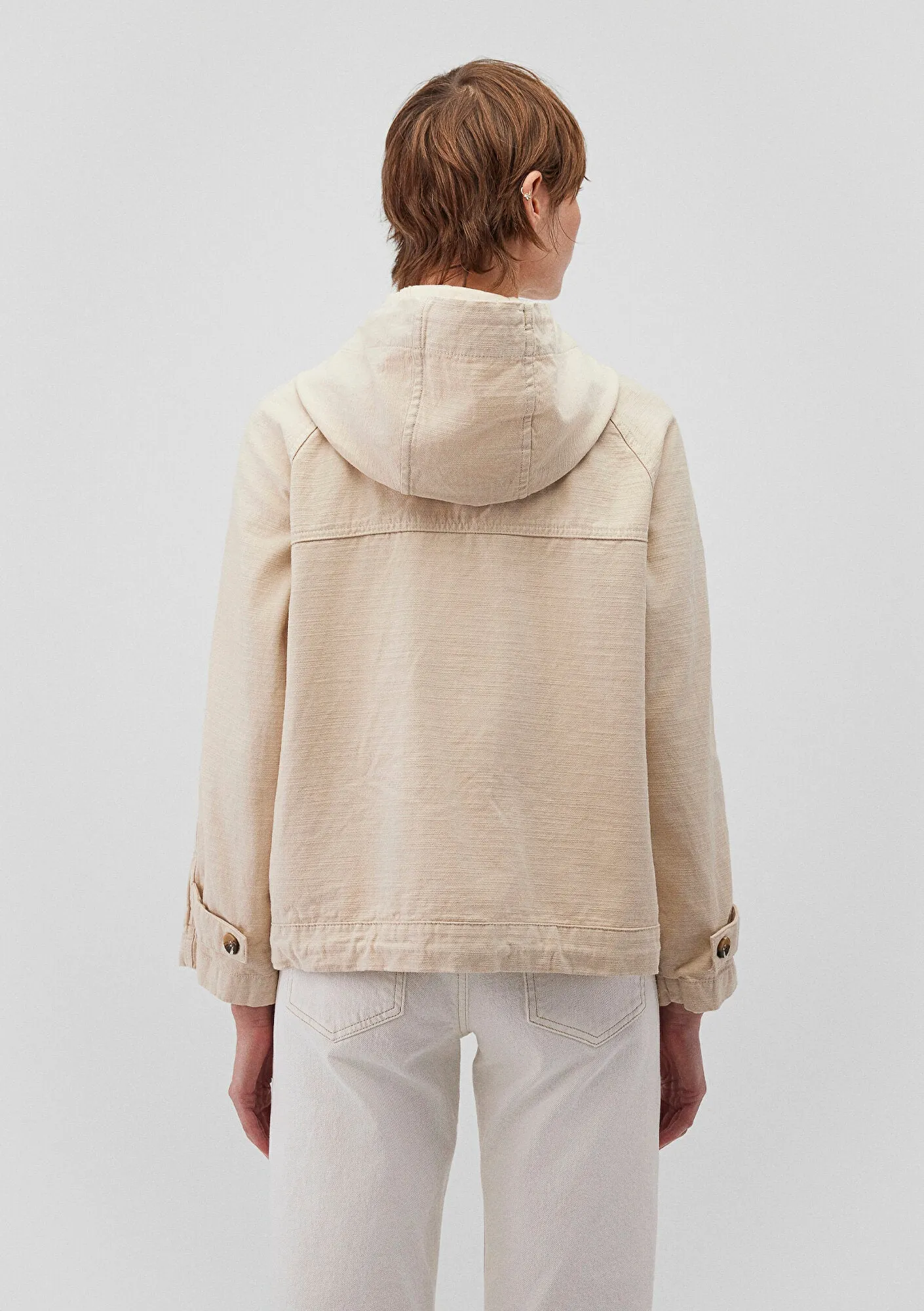 Hooded Beige Jacket