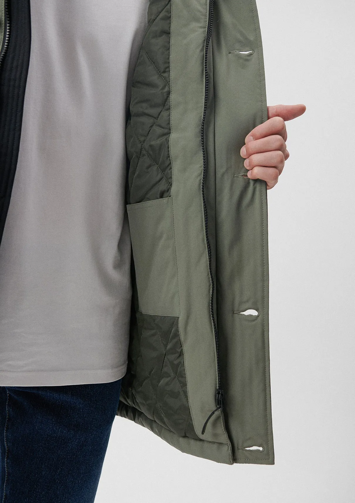 Hooded Green Parka