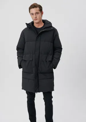 Hooded Grey Long Jacket