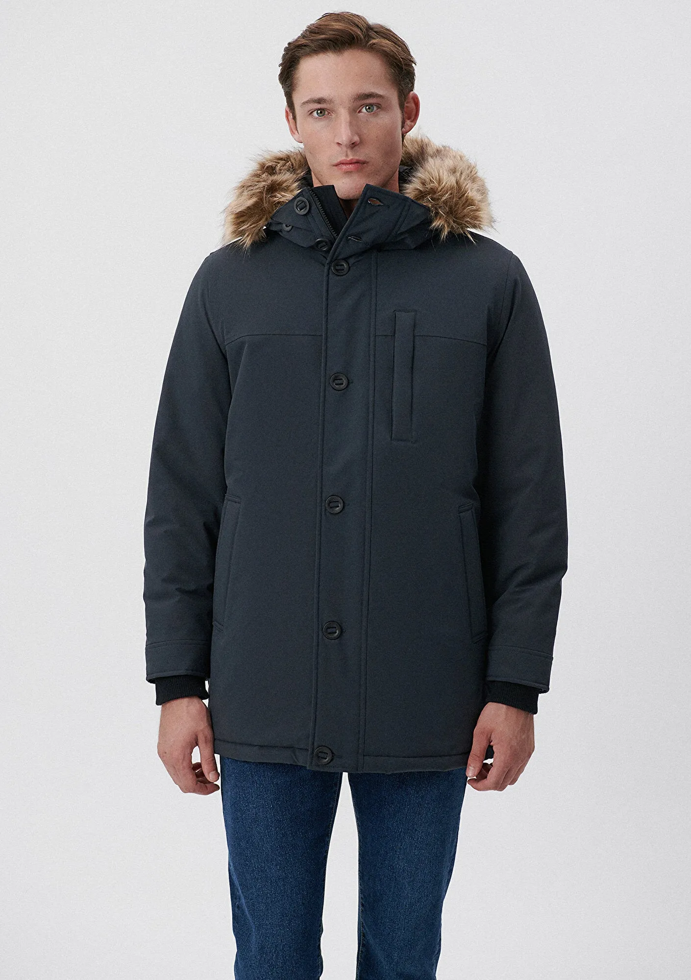 Hooded Grey Parka