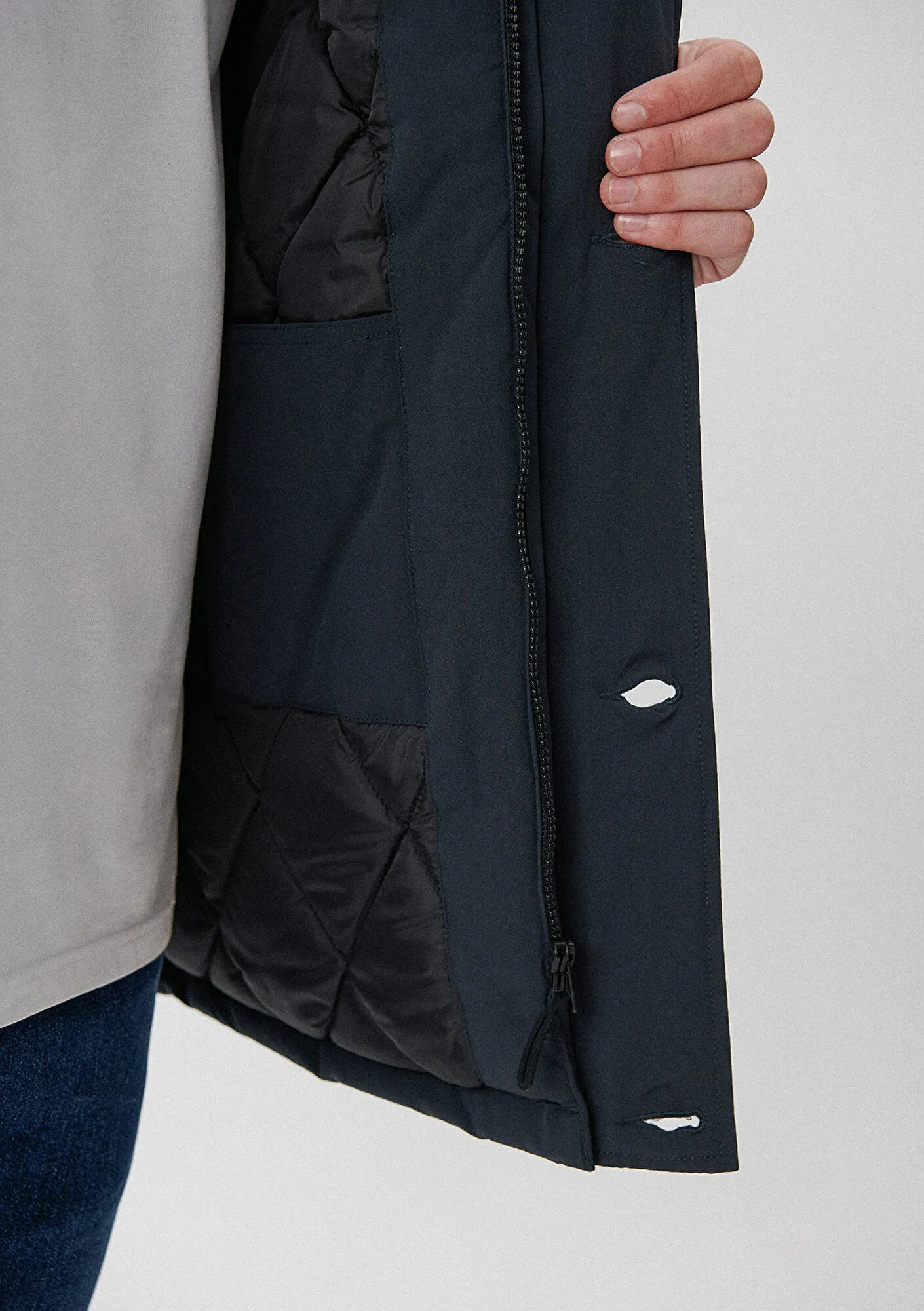 Hooded Grey Parka