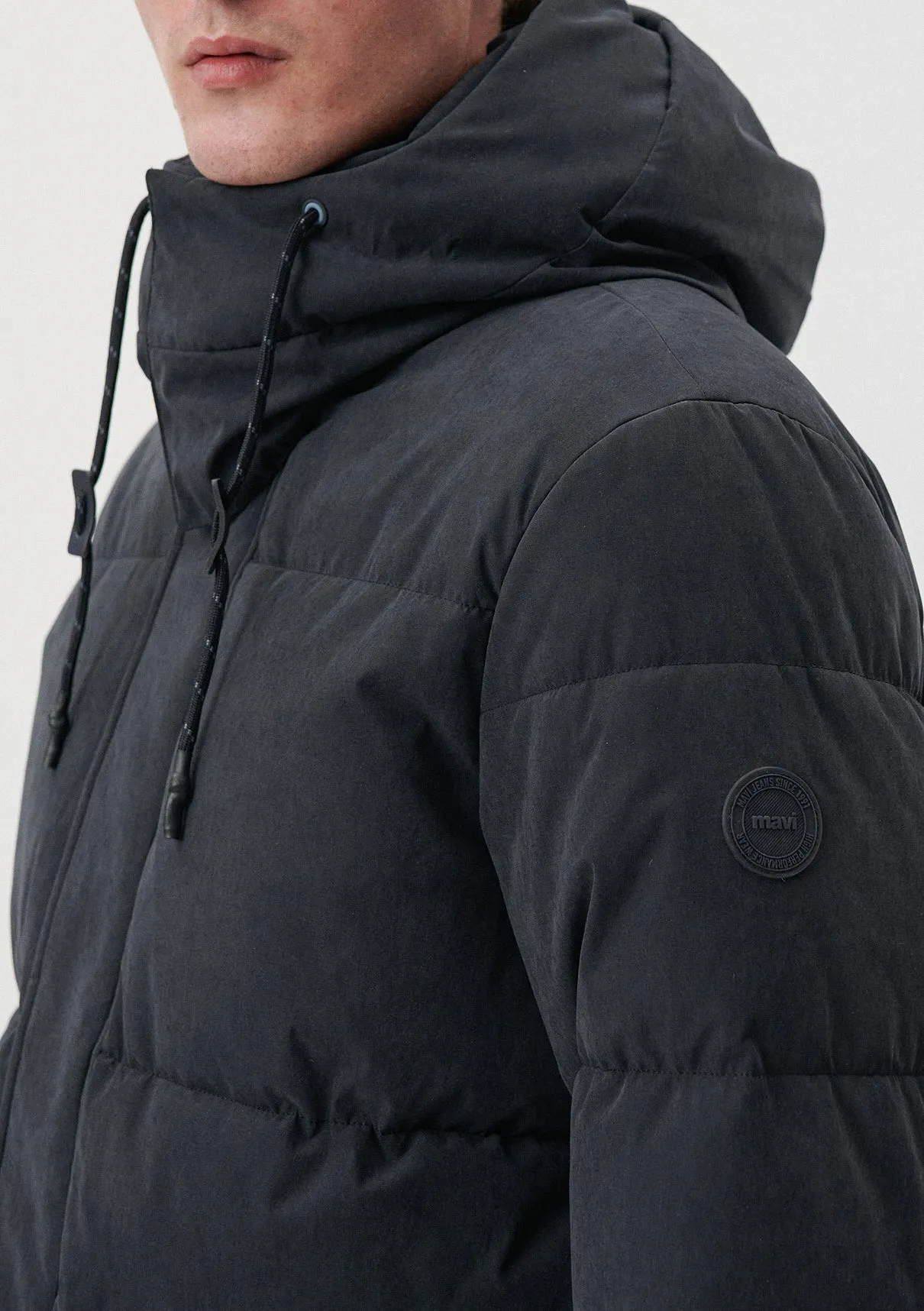 Hooded Grey Puffer Jacket