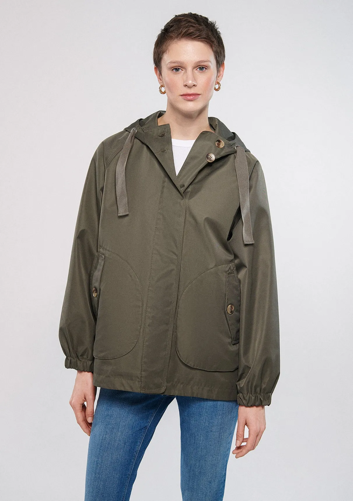 Hooded Khaki Jacket