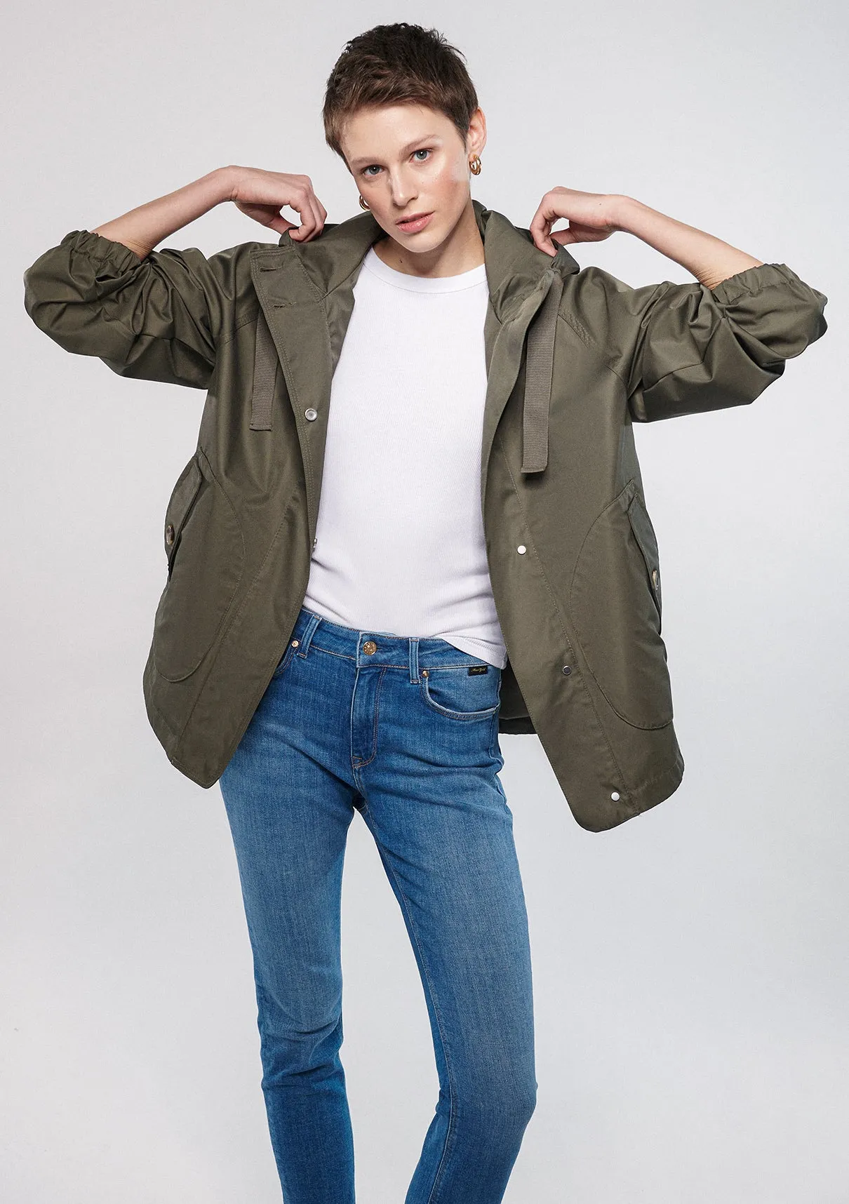 Hooded Khaki Jacket