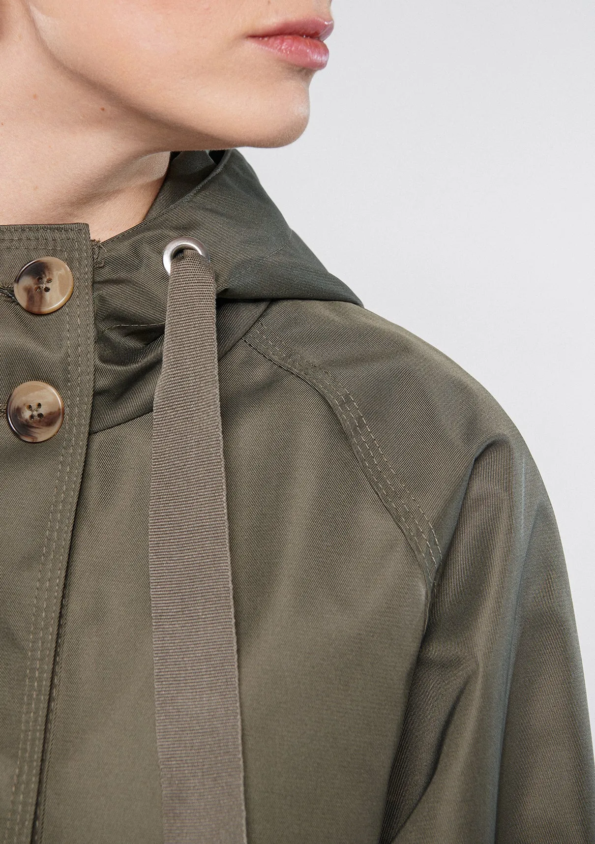 Hooded Khaki Jacket