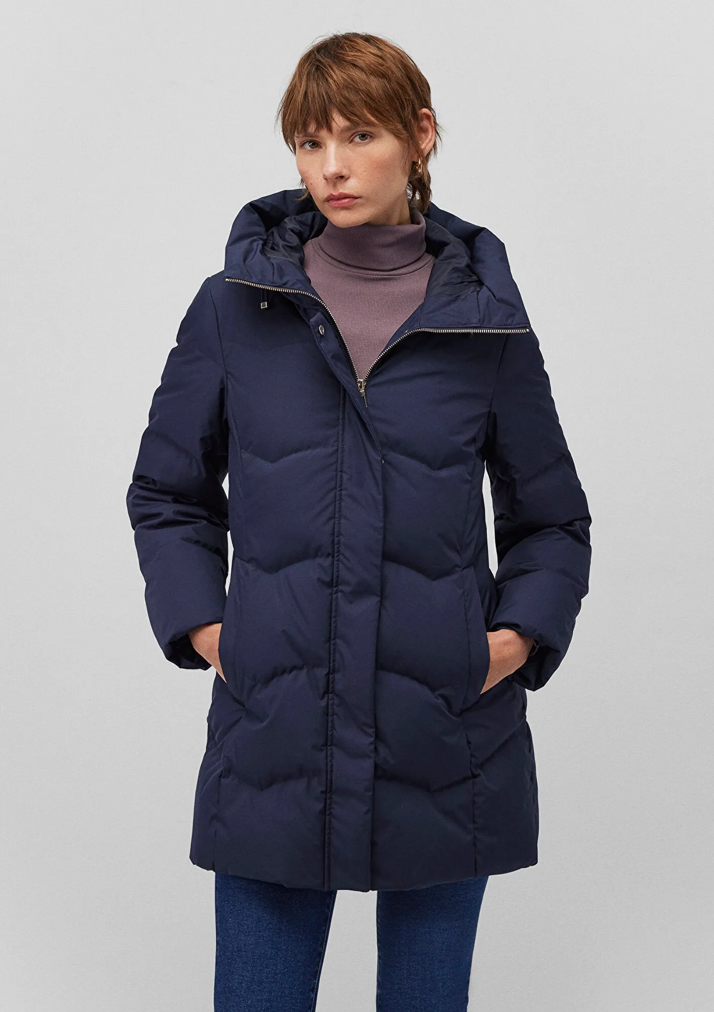Hooded Navy Jacket