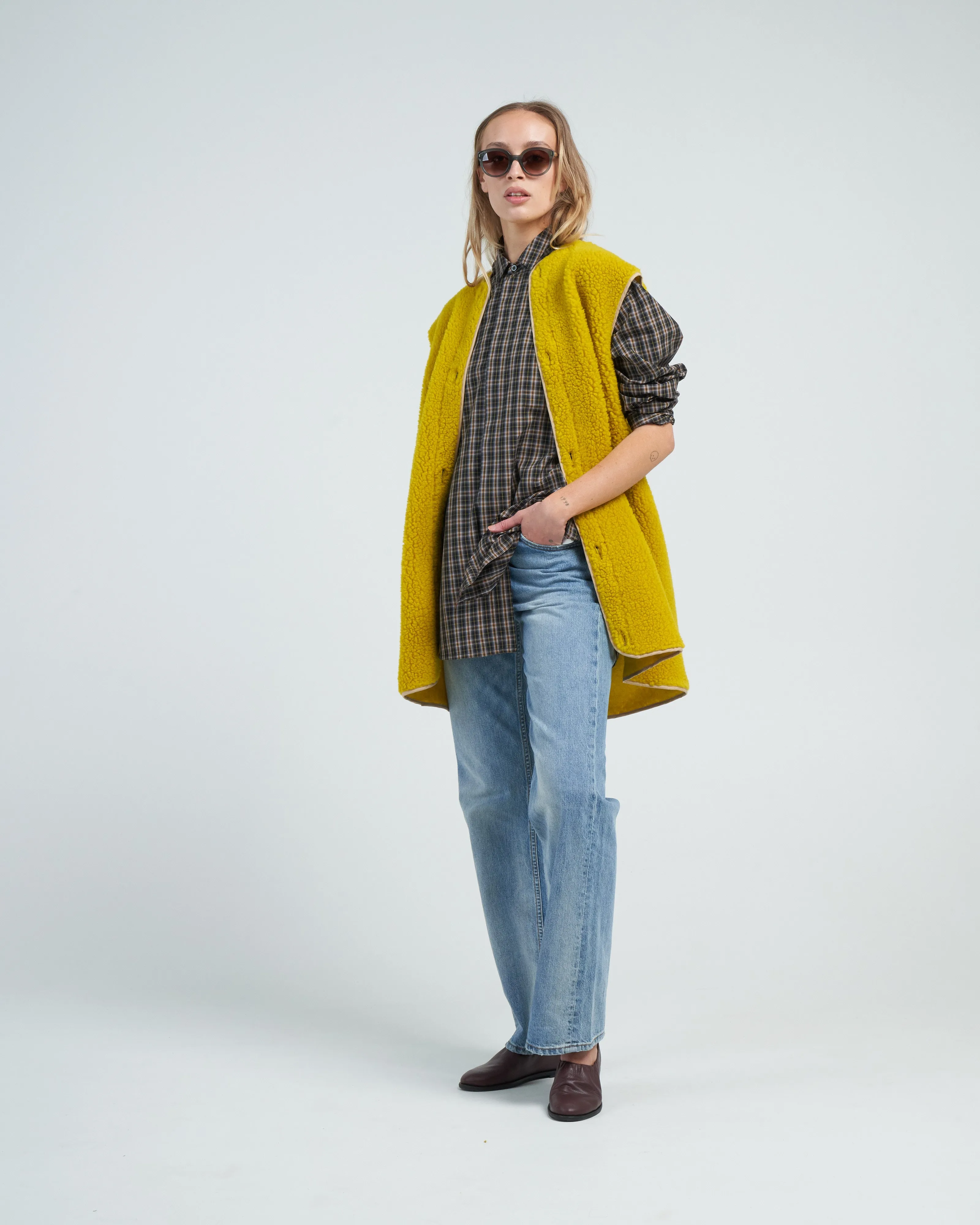 hooded parka - dune/mustard