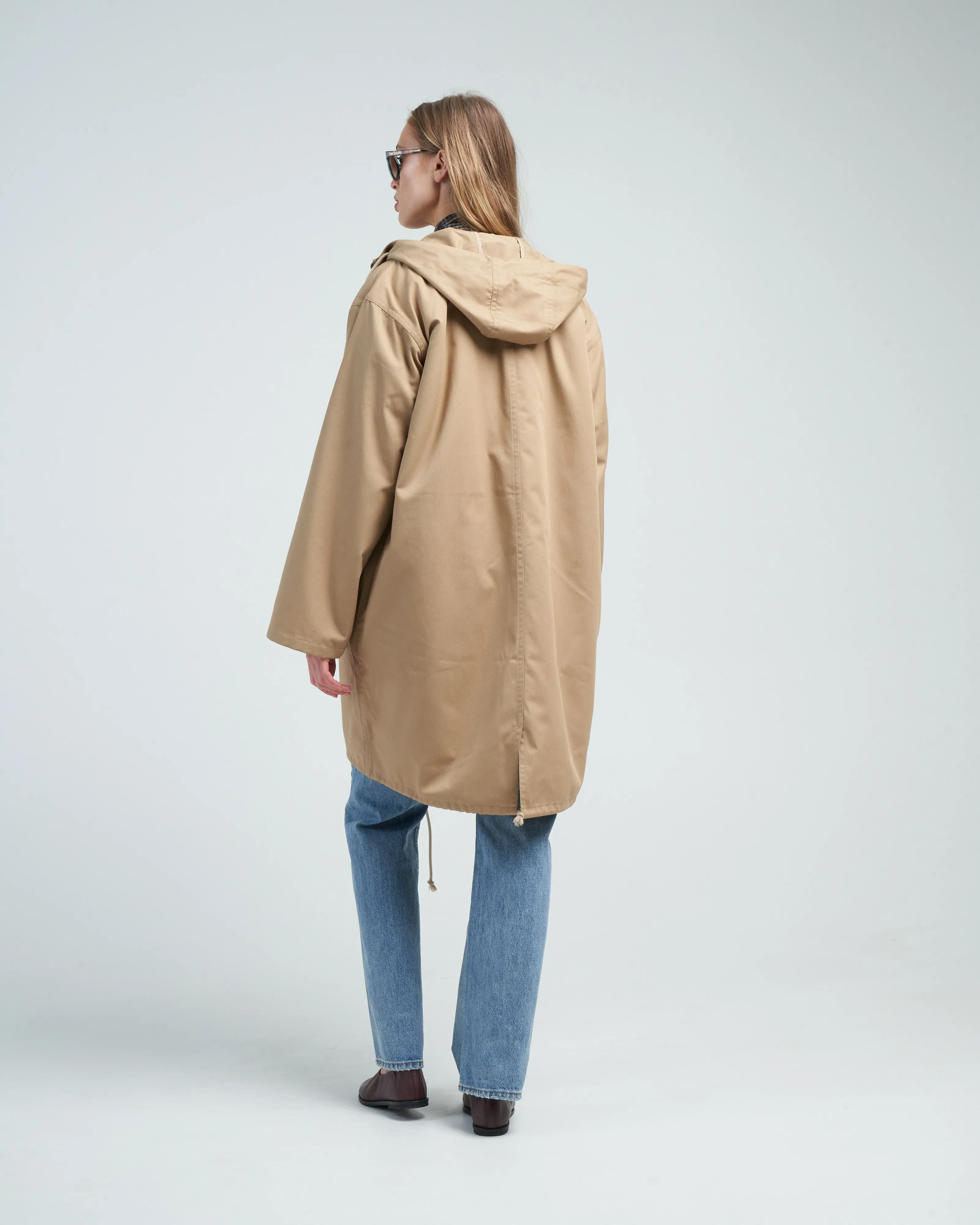 hooded parka - dune/mustard