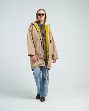 hooded parka - dune/mustard
