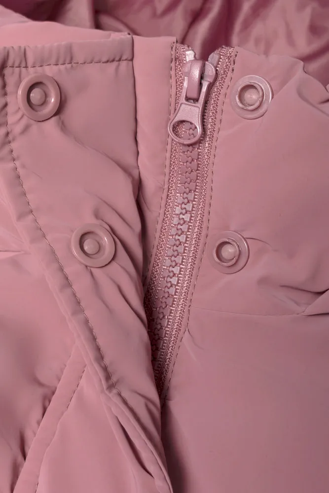Hooded Puffer Jacket Pink