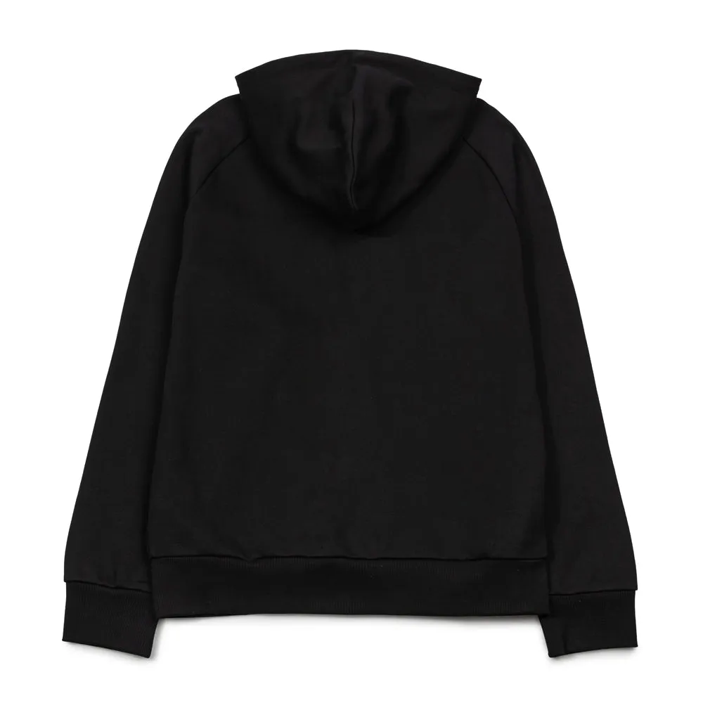 Hooded Square Label Jacket | Black