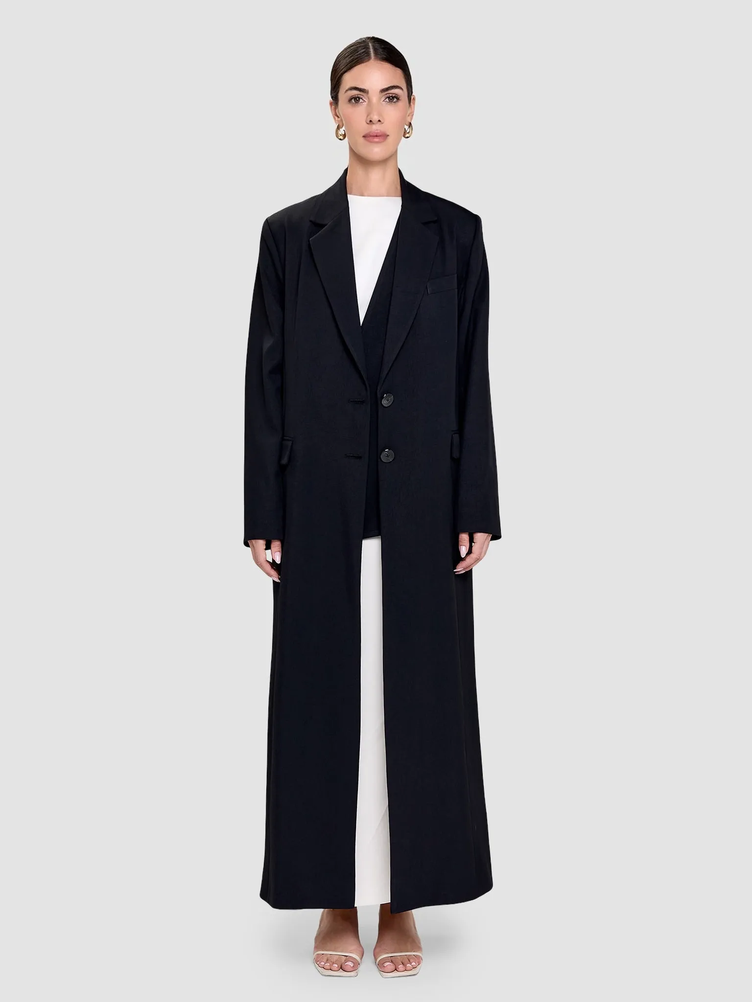 Jhana Long Blazer - Black