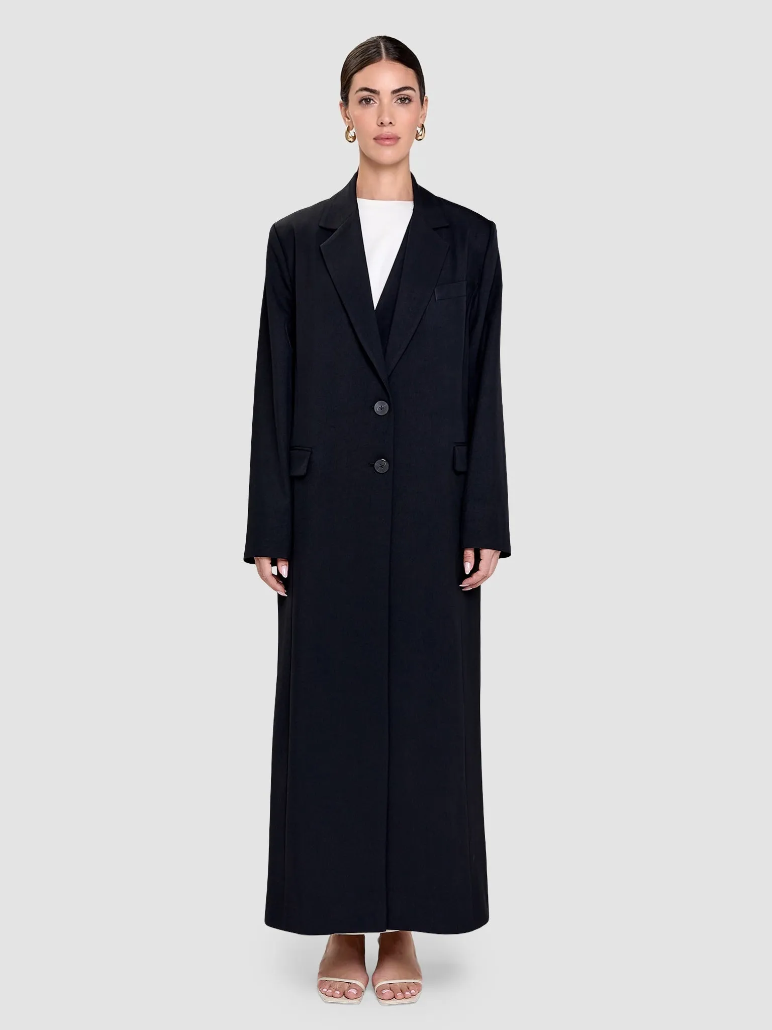 Jhana Long Blazer - Black