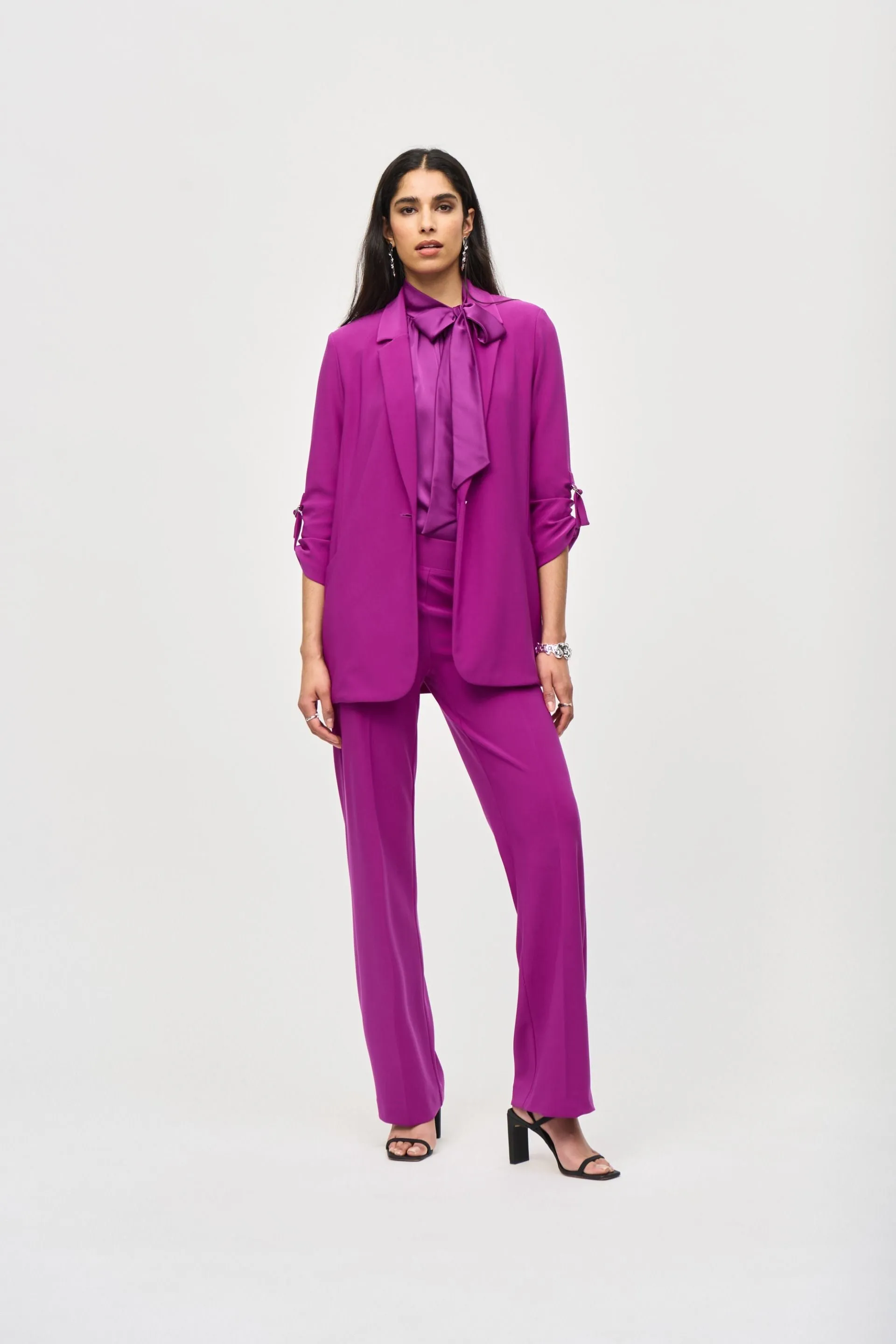Joseph Ribkoff Empress One-Button 3/4 Sleeve Blazer Jacket 243056