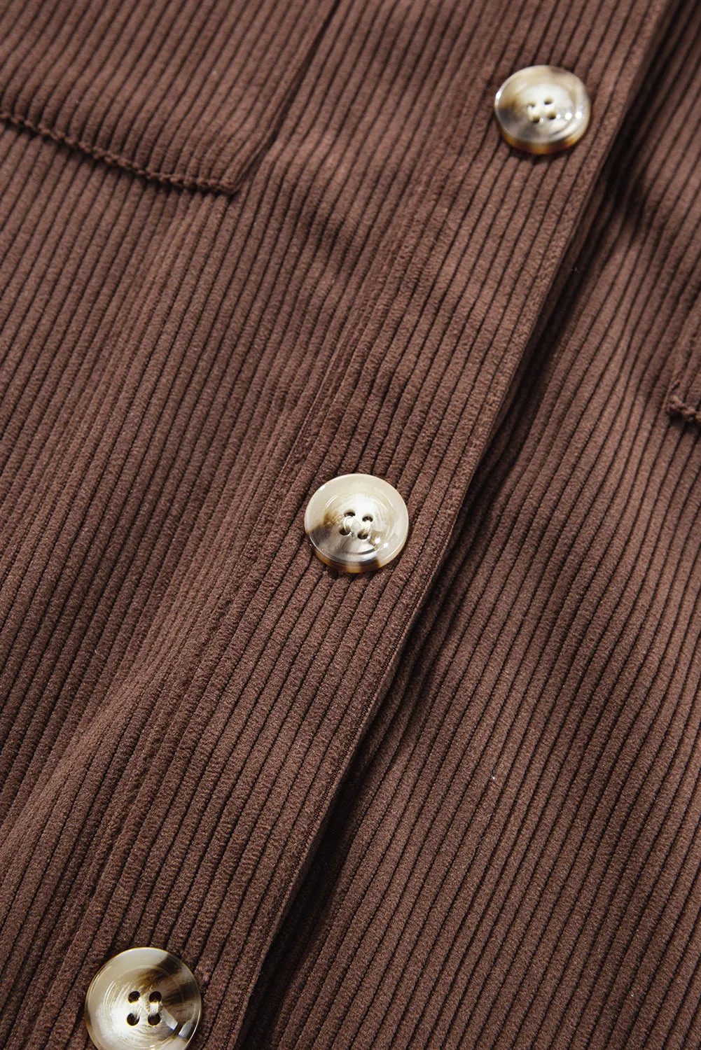 KaleaBoutique Hooded Drawstring Pockets Corduroy Shacket