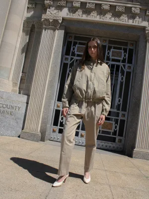 Khaki Zippered Bomber