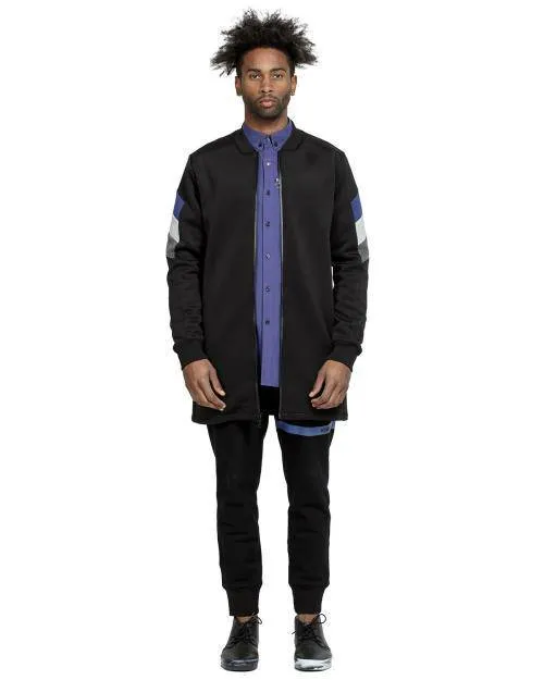 Konus Men's Long Scuba Bomber Jacket in Black