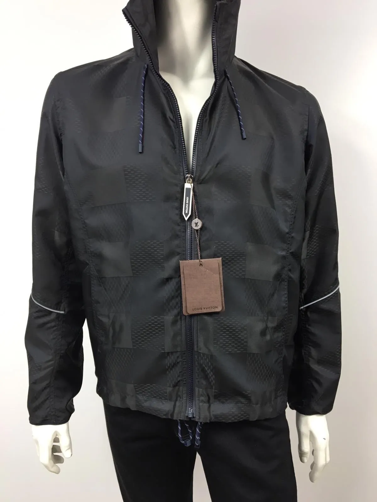 Latitude Hooded Damier Windbreaker