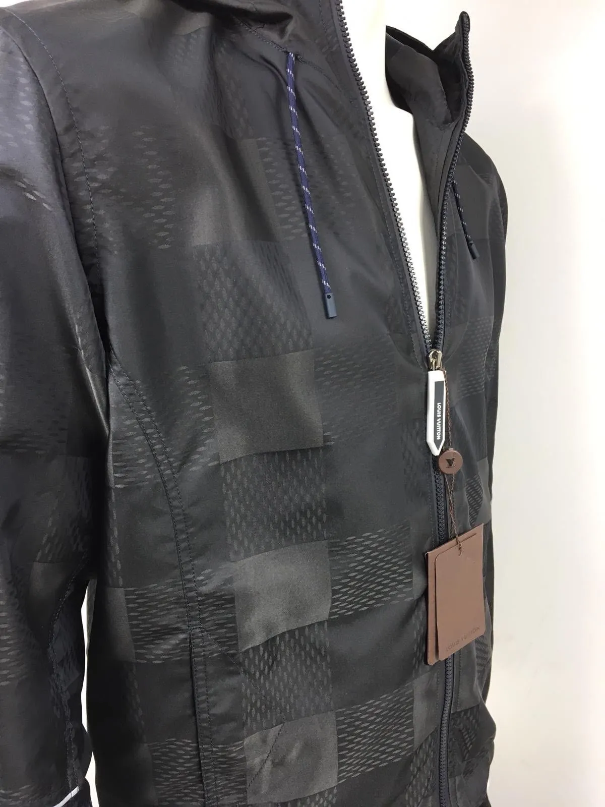 Latitude Hooded Damier Windbreaker