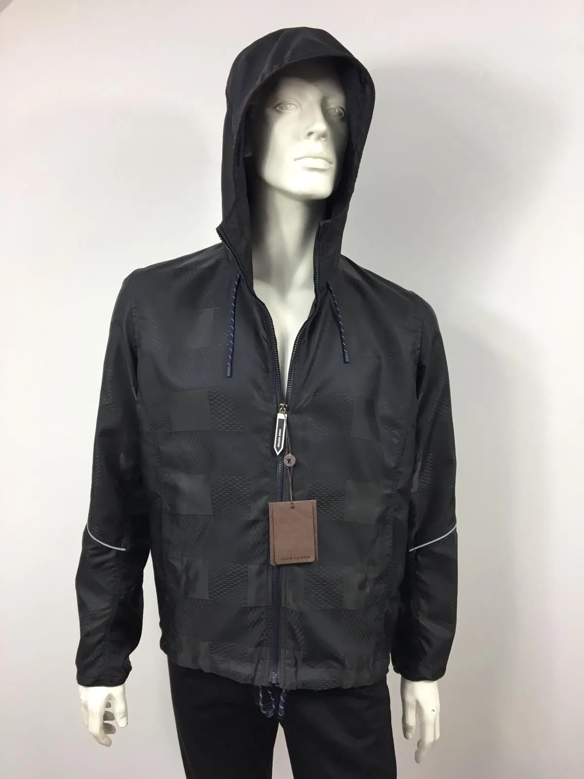 Latitude Hooded Damier Windbreaker